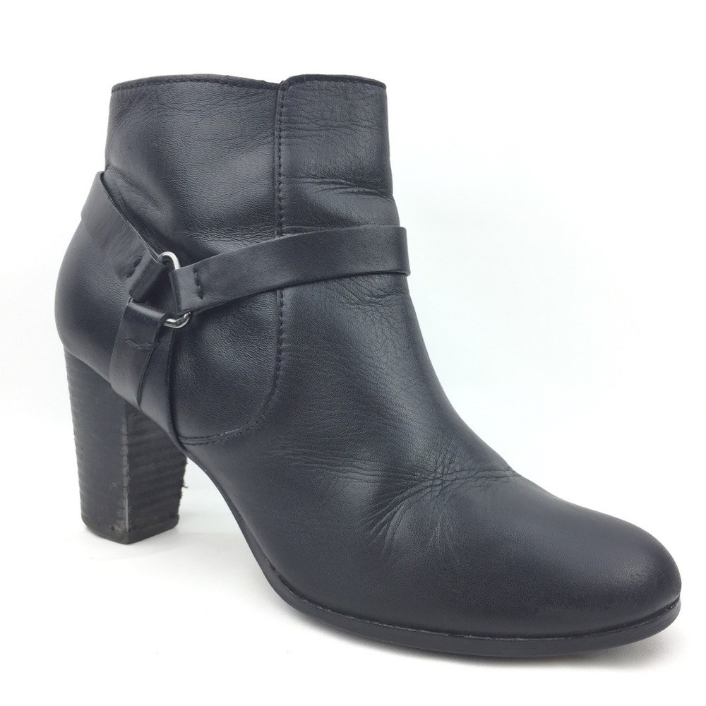 Cole Haan Booties Black Size Zip Boots Moto Ankle